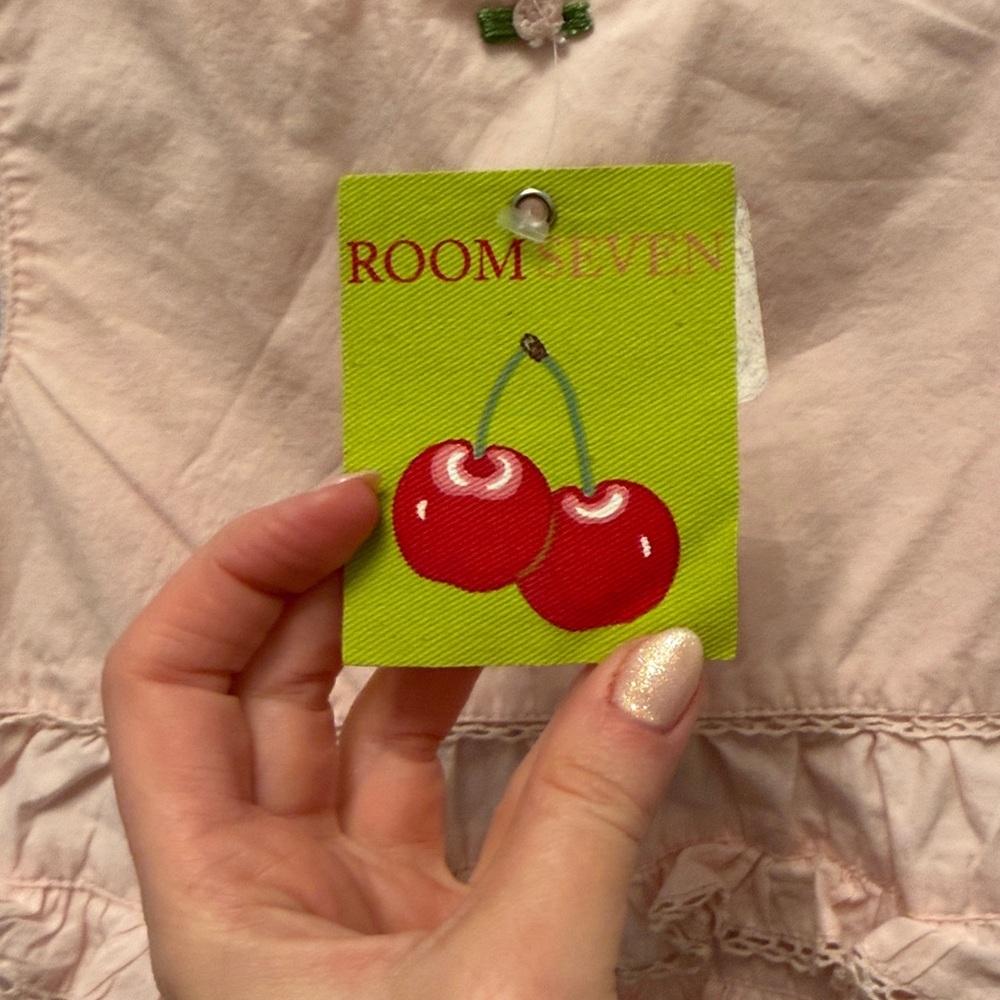 Room Seven Pink Ruffled Baby Romper - Picture 8 of 9